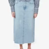 Agolde Blue Denim Midi Skirt Size 26