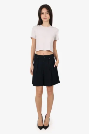 Yohji Yamamoto Black Wool Shorts Size S