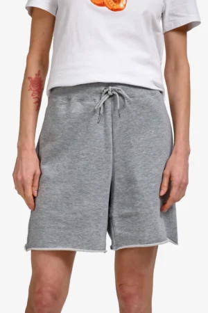 Celine Heathered Grey Cotton/Cashmere Triomphe Logo Sweat Shorts Size XS