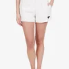 Prada White Cotton Terry Logo-Plaque Shorts Size 38
