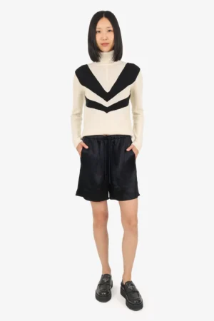 Nanushka Black Satin Shorts Size S