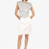 DSquared2 White Cotton Pencil Skirt Size 40