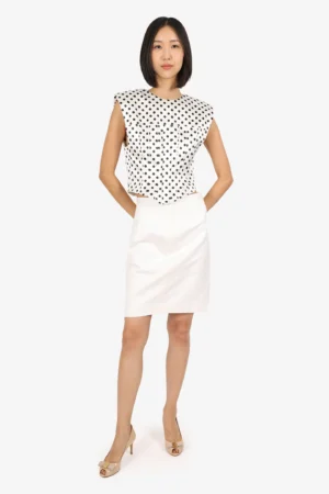 DSquared2 White Cotton Pencil Skirt Size 40