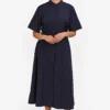 Rag & Bone Navy 'Ronan' Midi Dress Size L