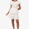 Elliatt White Ruffle 'Emma' Mini Dress Size S