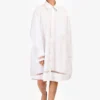Maison Margiela 2020 White Cotton Double Lined Button Down Dress Size 38