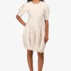 Alexander McQueen Beige Floral Texture Pattern Short Sleeve Dress Size XS