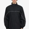 Balenciaga Black Embroidered Logo Windbreaker Size 46 Mens