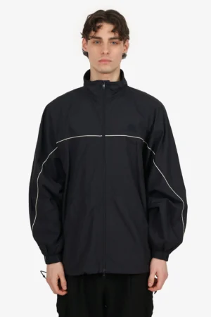 Balenciaga Black Embroidered Logo Windbreaker Size 46 Mens