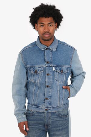 Off-White Blue Denim Button Down Jacket Size M Mens