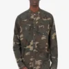 Balmain Camouflage Print Distressed Shirt Size 41 Mens