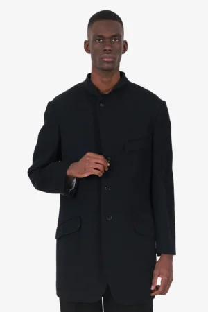 Comme des Garcons Black Wool Single Breasted Blazer Size L Mens