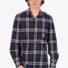 Burberry Blue Check Button Up Unicorn Patch Shirt Size M Mens