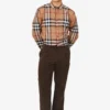 DL1961 Brown Twill 'Orville' Straight Trousers Size 31 Mens