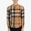 Burberry Brown Nova Check Button Down Shirt Size S Mens