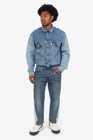 Junya Watanabe Blue Denim Two-tone Cropped Jeans Size M Mens