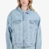 Agolde Blue Oversized Denim Jacket Size L