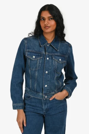 Re/Done Blue Denim 'Baby Trucker' Jacket Size XS