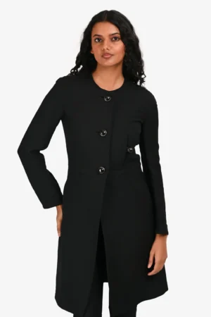 Marni Black Wool/Silk Coat Size 36