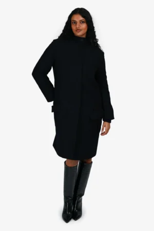 Jil Sander Black Wool Blend Double Pocket Jacket Size 40