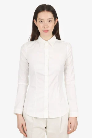 Prada White Fitted Button Down Shirt Size 38