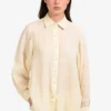 Zimmermann Yellow Ramie Button Down Shirt Size 1