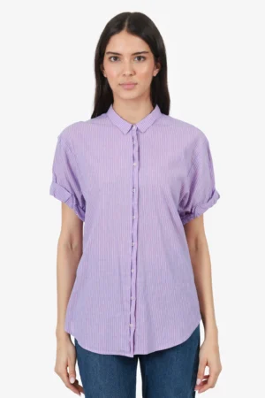 Xirena Purple Cotton Button Down Shirt Size M