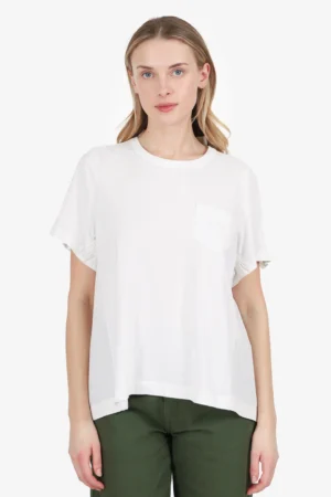 Sacai White Pleated Back T-shirt Size 3